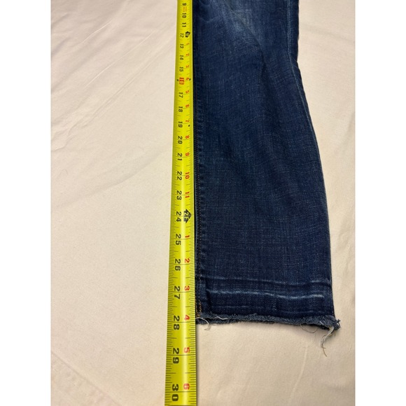 Lucky Brand Ava Crop Jeans Womens 10/30 L28 Dark Wash Skinny Raw Hem Stretch - Picture 14 of 16